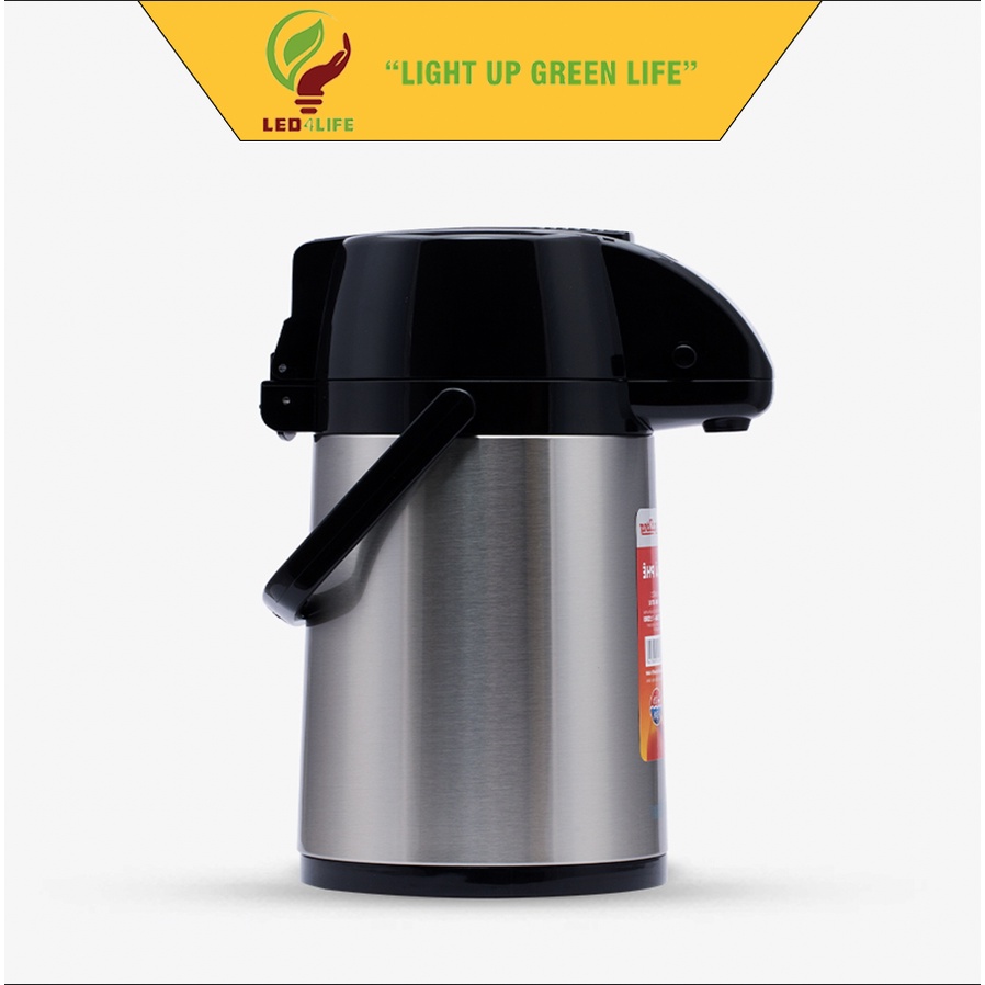 Phích nước rạng đông 1 lít 2 lít 2,5 lít, inox cao cấp, bình thuỷ cần bơm pha cafe, model rd 2545 st1.e