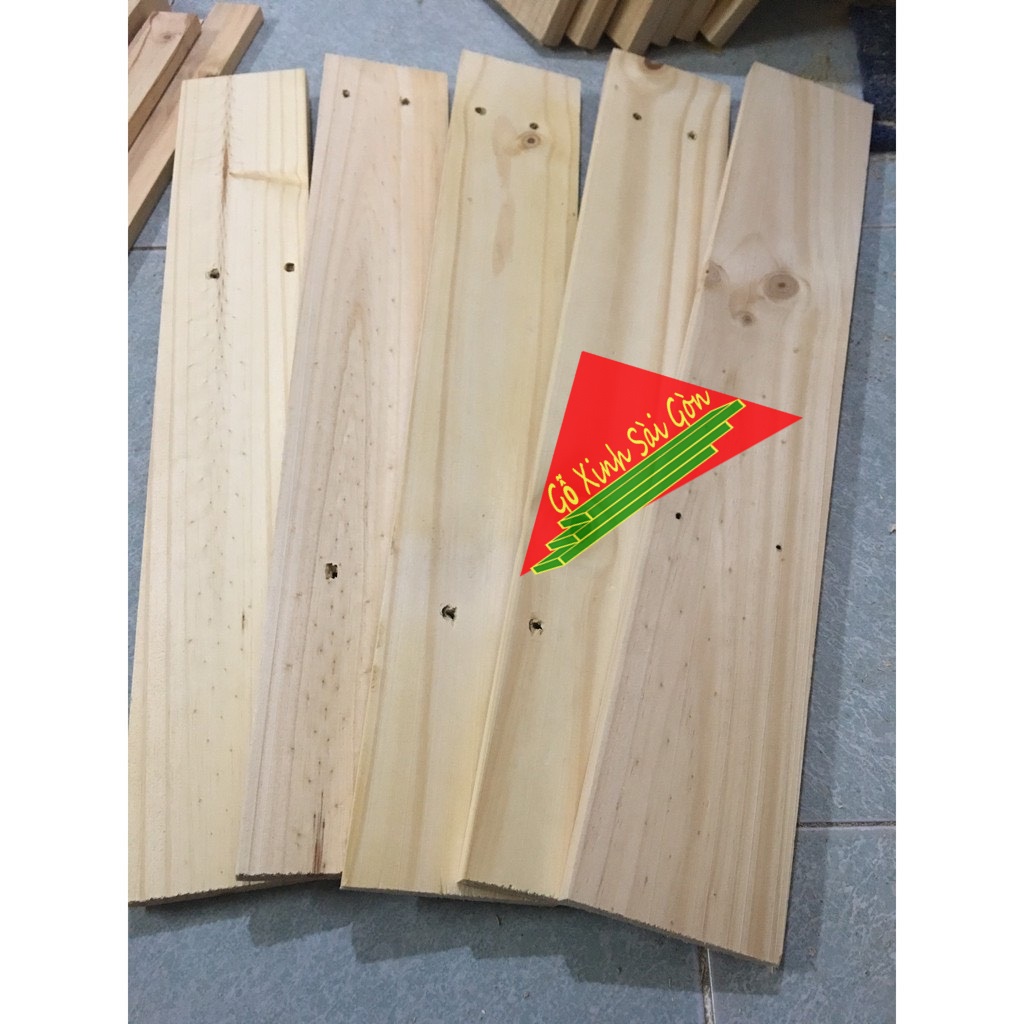 Bó 5 cây Gỗ thông pallet dài 60cm, rộng 9.2cm, dày 1,4cm bào láng