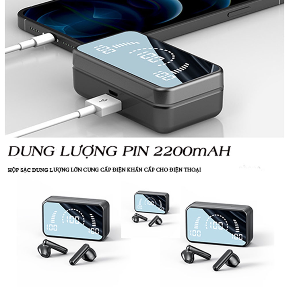 Tai nghe nhét tai S20 Bluetooth 5.2 Không dây S20 ,Tai Nghe Nhét Tai Không Dây Âm Thanh Sống Động Kết Nối Nhanh Hỗ Trợ Mọi Điện Thoại