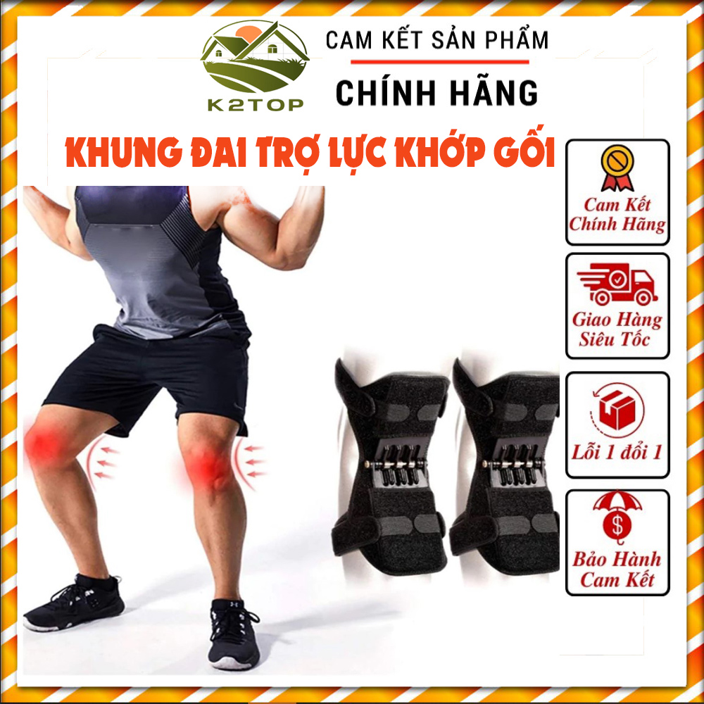 Bộ 2 đai trợ lực khớp gối hỗ trợ đầu gối giảm đau lót thoáng khí