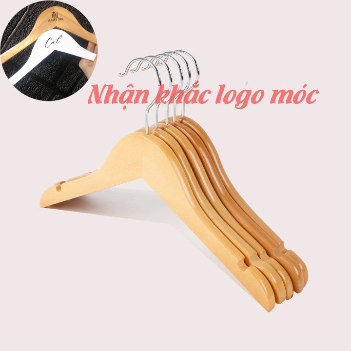 Móc gỗ treo quần áo trẻ em gỗ vàng ktn 32cm
