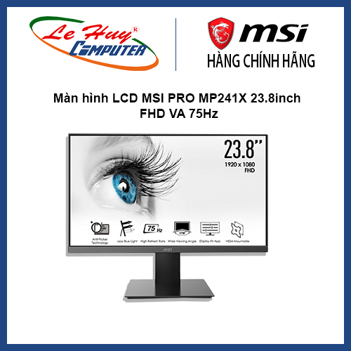 Màn hình máy tính MSI PRO MP241X 23.8inch FHD VA 75Hz