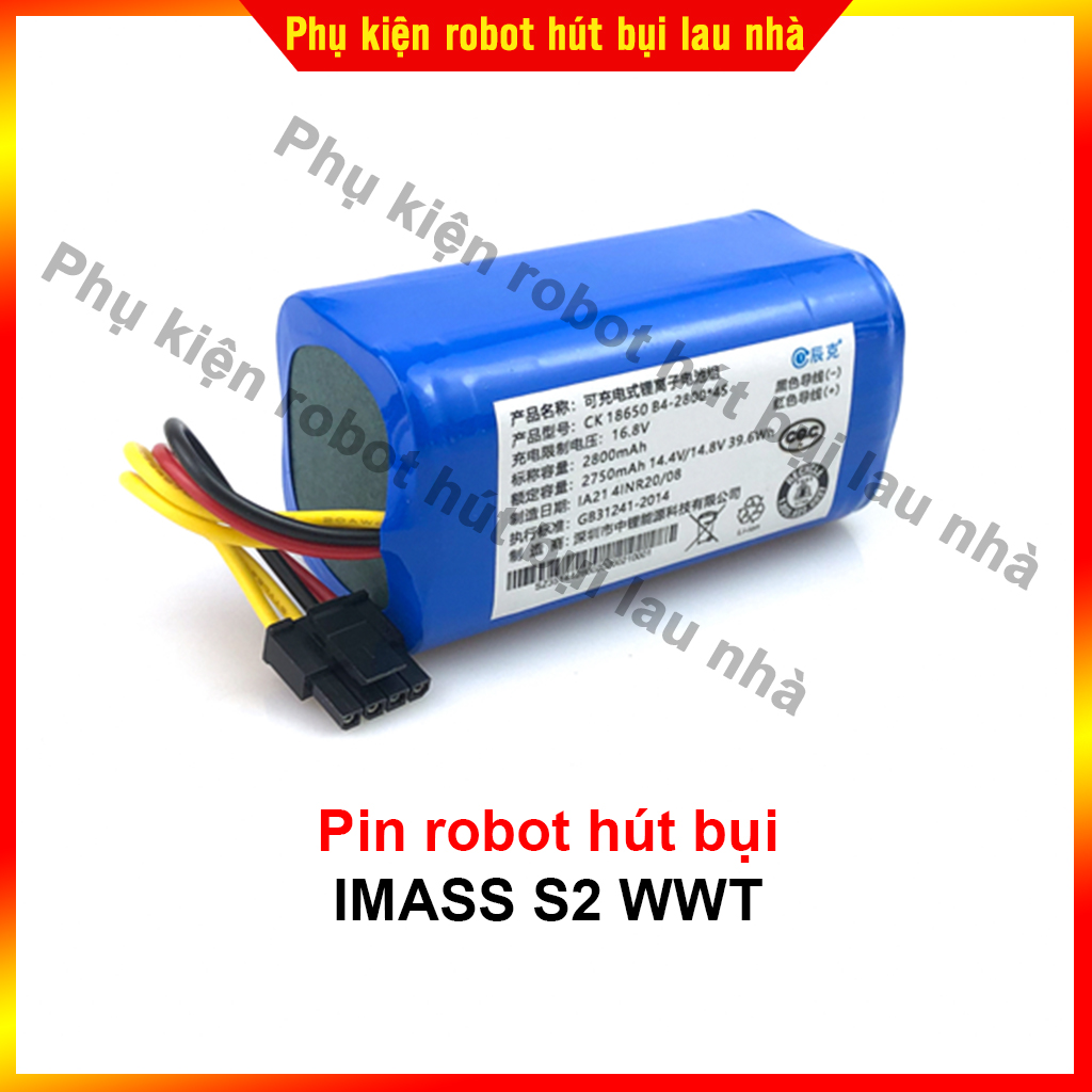 Pin robot hút bụi imass s2 wwt - bảo hành 3 tháng