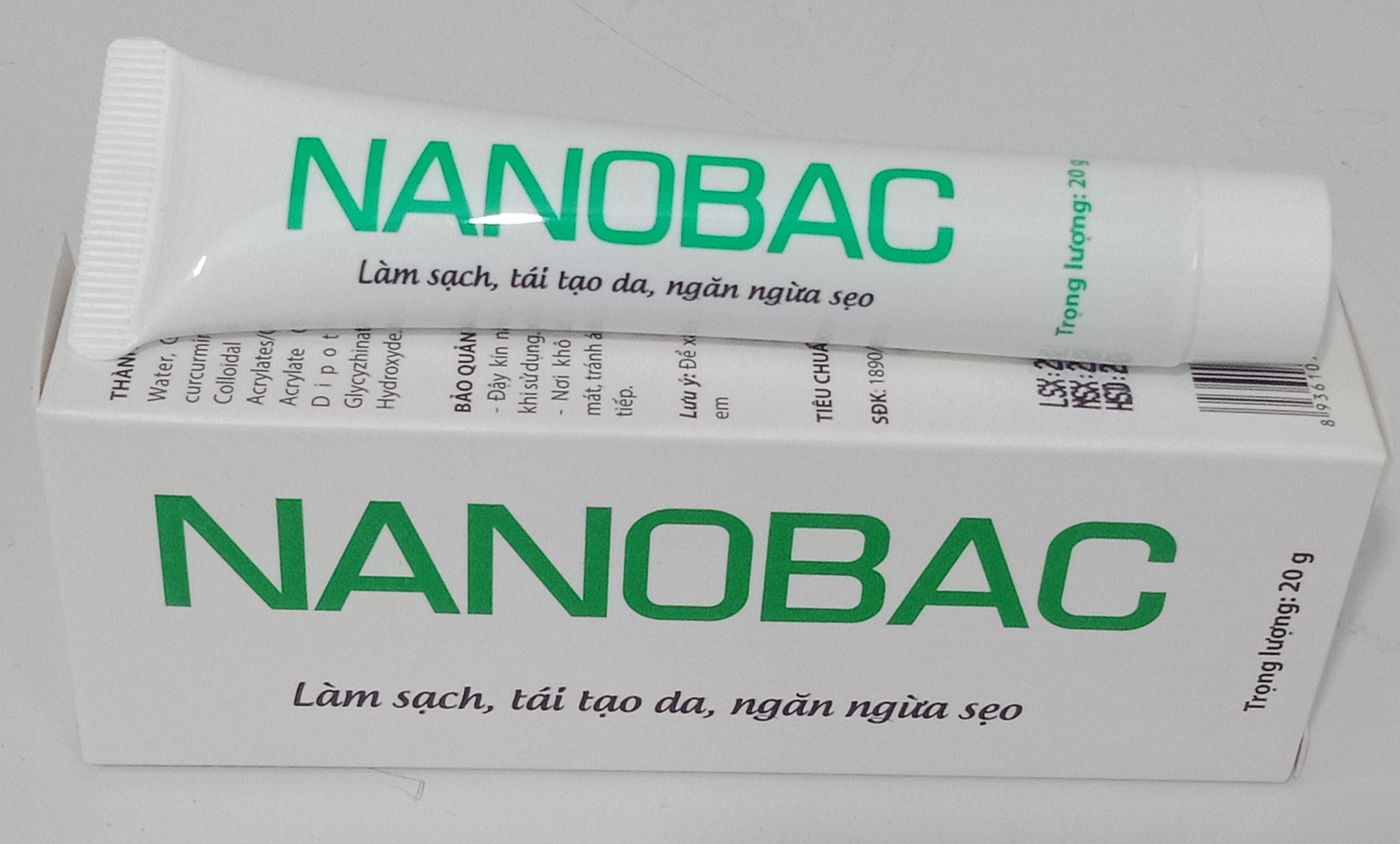 Kem bôi NANO BẠC làm sạch, mờ sẹo và tái tạo da ( tuýp 20g)