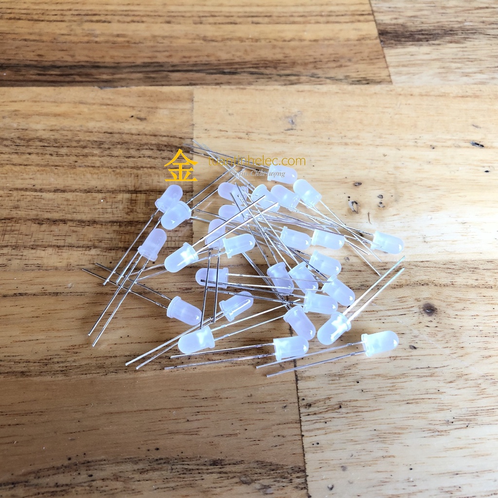 Combo 10, 20, 30 Bóng led đục, báo nguồn led 5mm