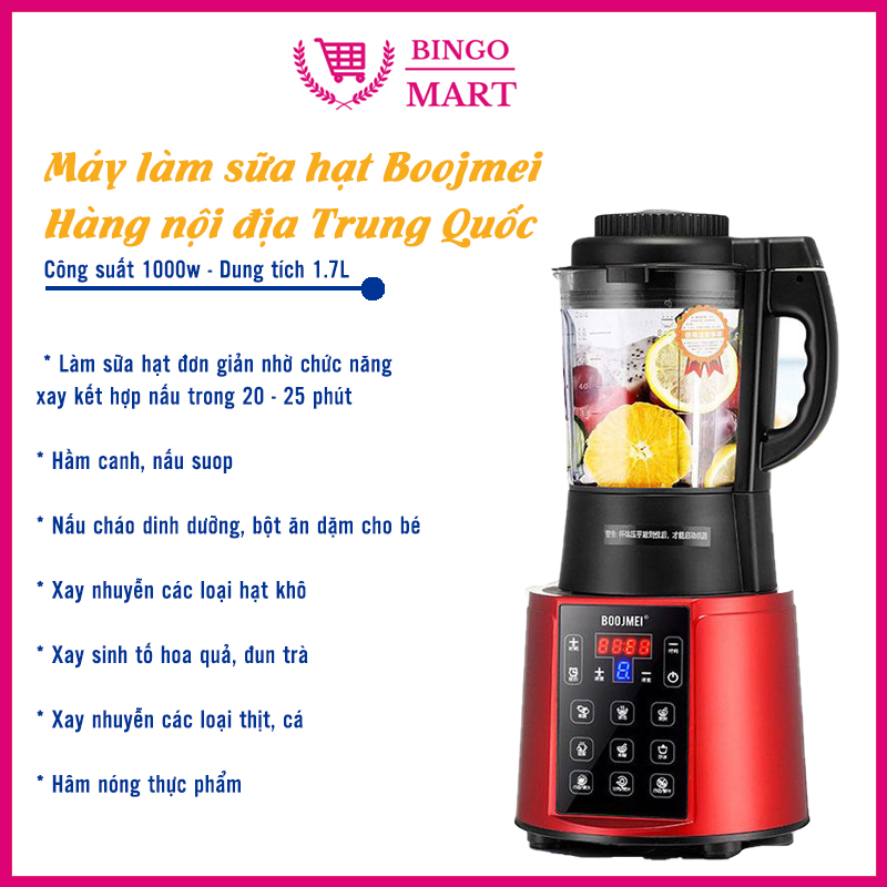 Máy làm sữa hạt boojmei ms-888 - bh 1 năm