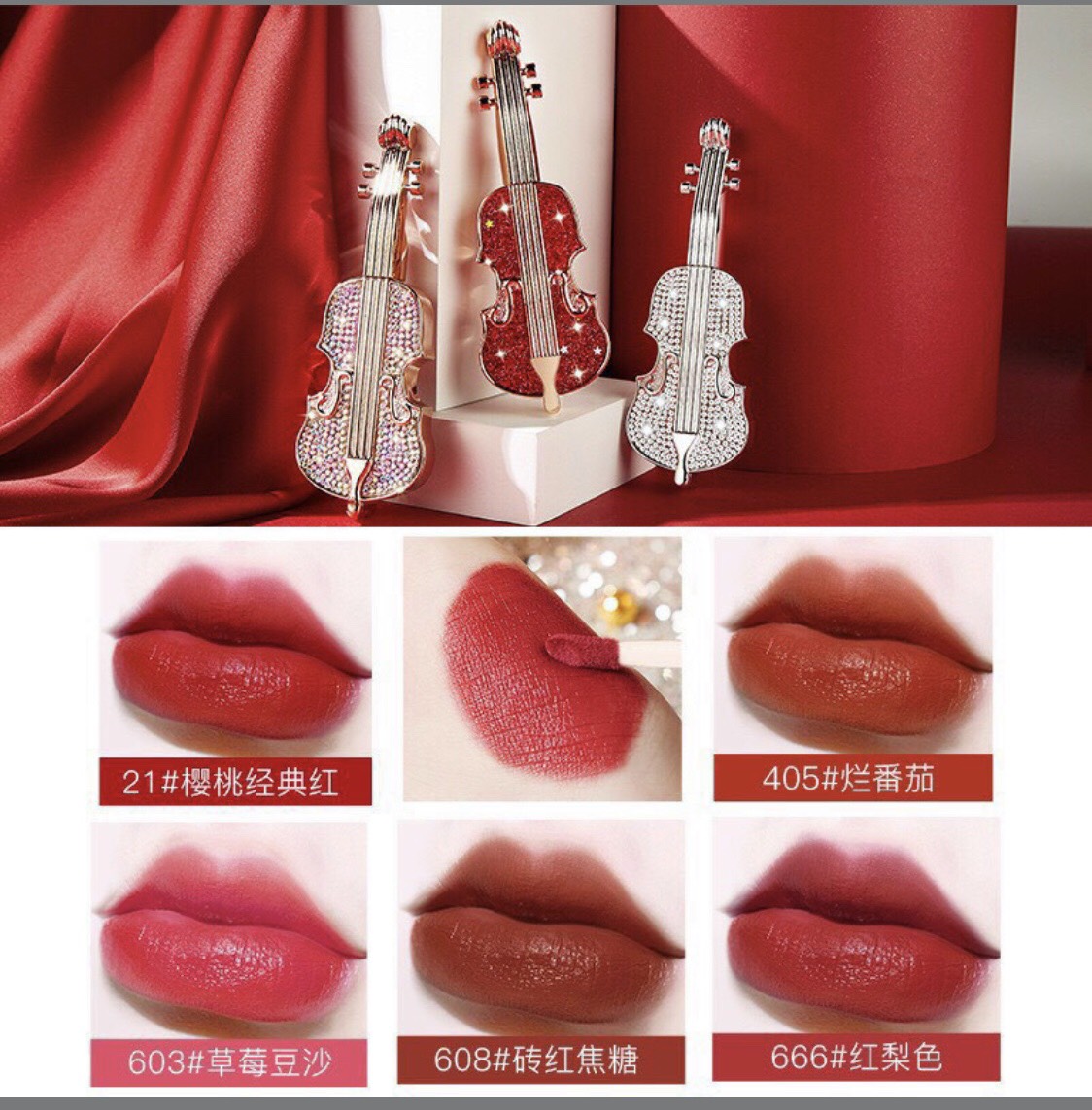 [HCM]Son kem Cây Đàn Đính Đá Soft Mist Velvet (Lẻ 1 Cây )