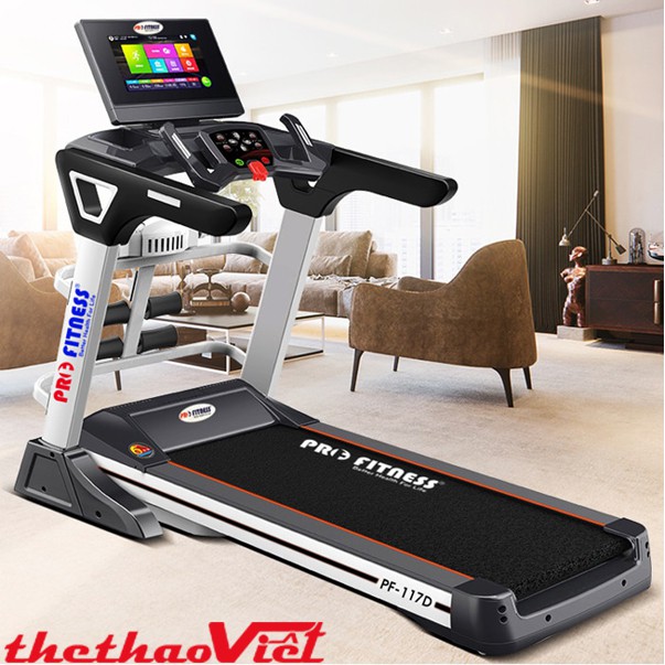 Máy chạy bộ điện Pro Fitness PF-117D - Màn hình cảm ứng hiển thị 10.1″ Android
