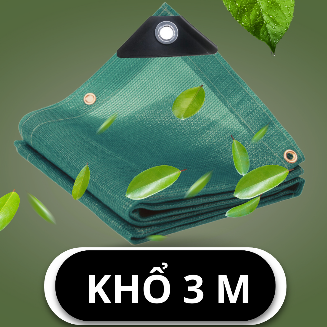 Bạt lưới che nắng mưa hàn quốc, may viền, đóng khoen sẵn, tặng nẹp gia cố 4 góc