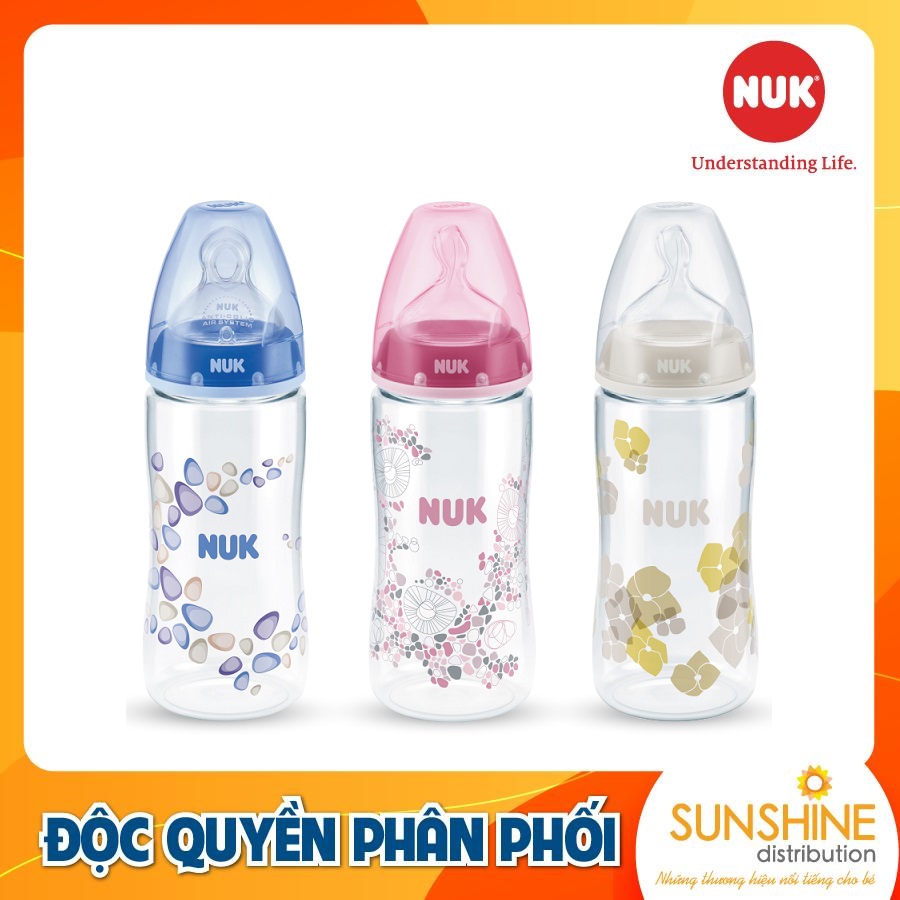 BÌNH SỮA NUK PREMIUM CHOICE+ NHỰA PA 300ML NÚM TI S2 - M