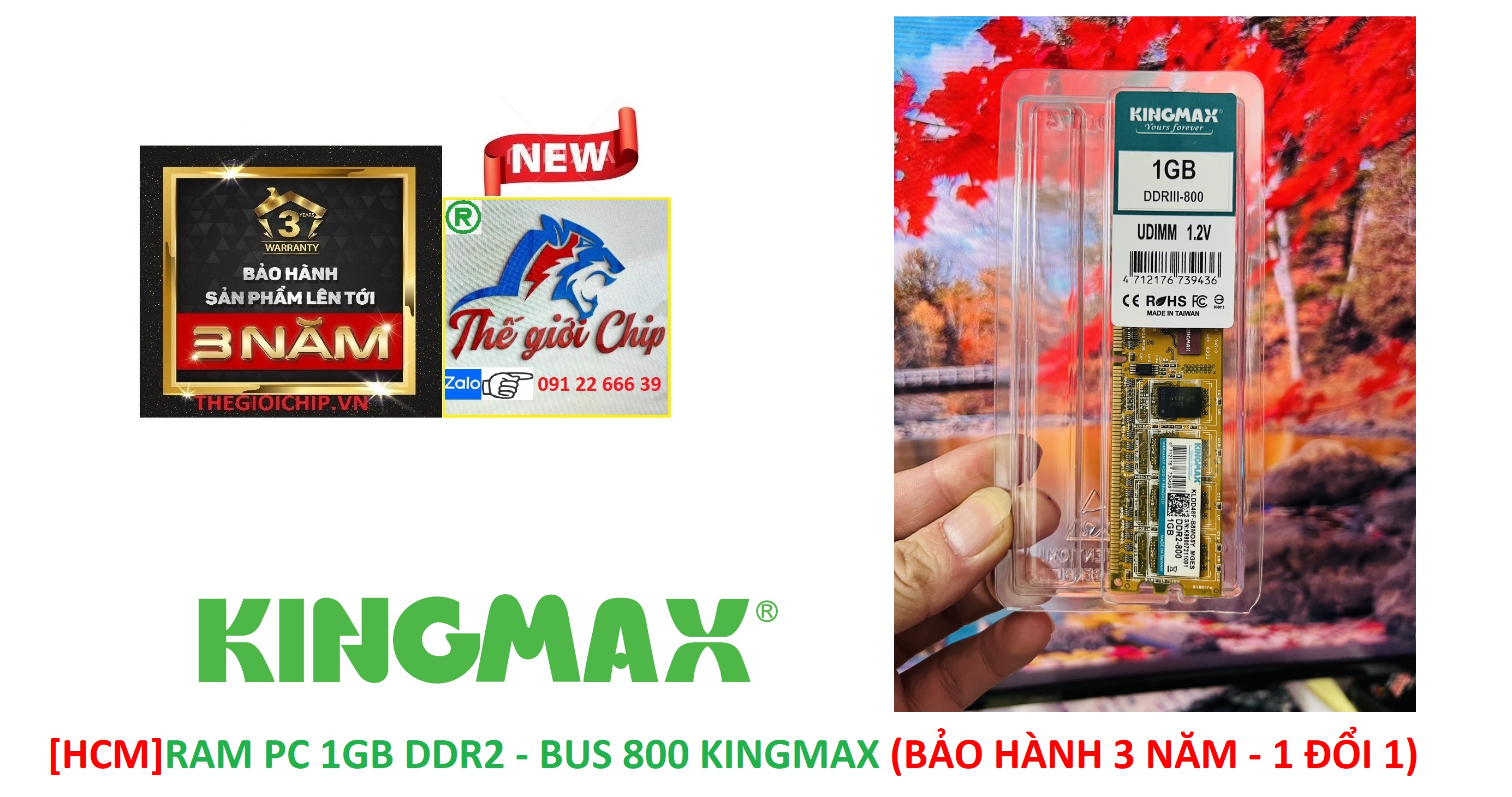 Ram pc 1gb ddr2 - bus 800 kingmax