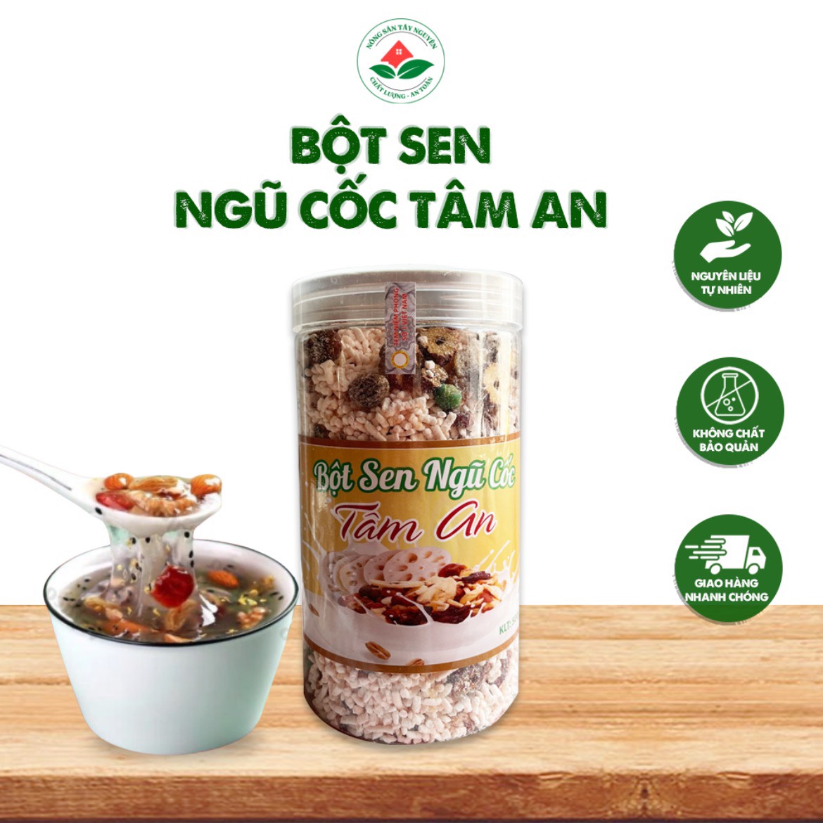 Bột củ sen mix hạt dinh dưỡng tâm an hộp 500gr