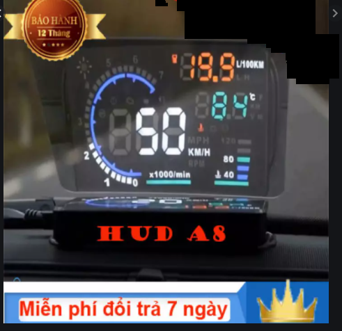 Bộ hiển thị tốc độ trên kính lái HUD A8