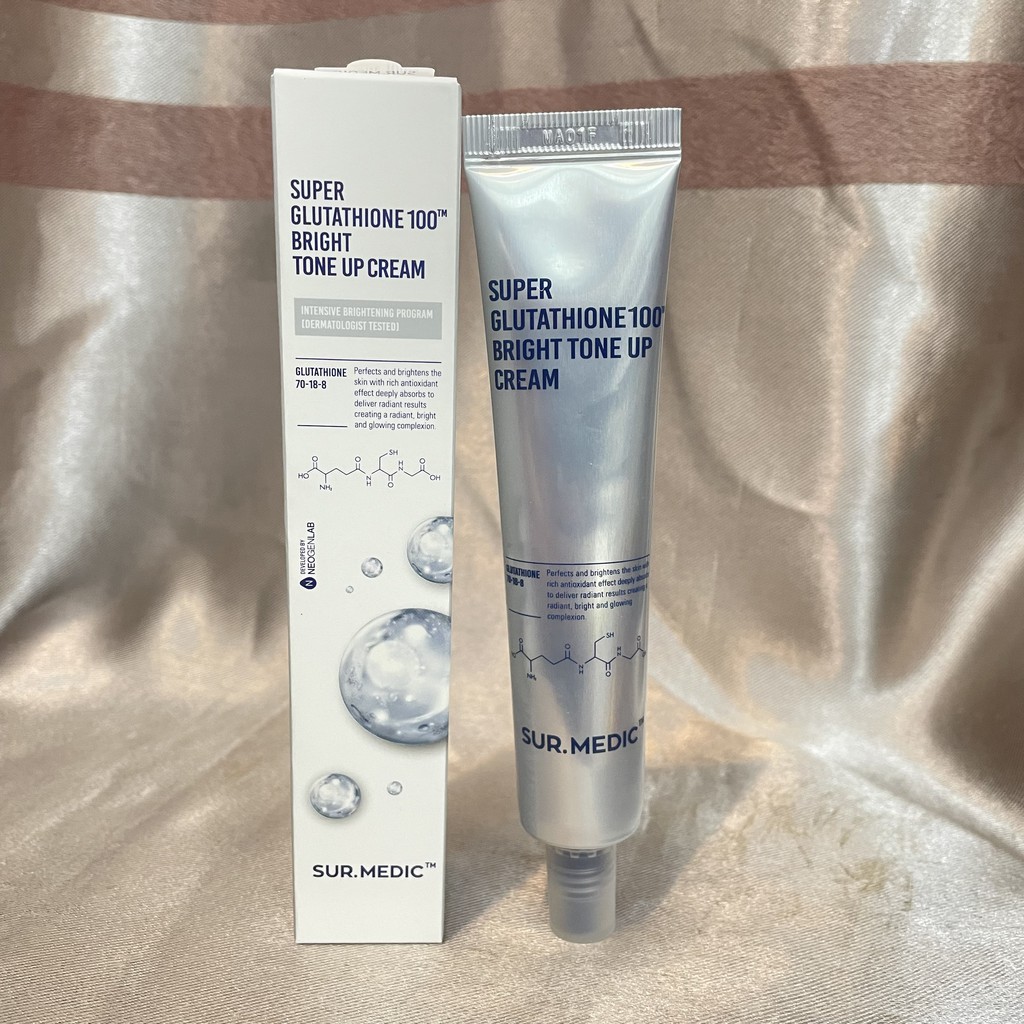Kem Dưỡng Trắng Da Sur Medic Super Glutathione 100 Bright Tone Up Cream