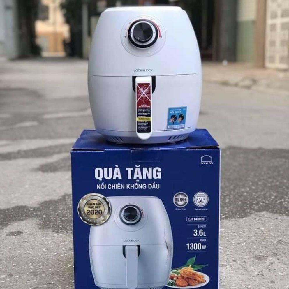 Nồi chiên không dầu lock&lock 3 6 lít ejf148wht màu trắng