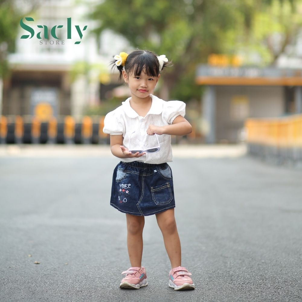 Quần Jeans giả váy đẹp cho bé gái từ 8-16kg (sale)