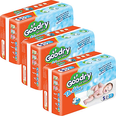 3 gói tã dán goodry 3S46 / 3M42 / 3L38 / 3XL34