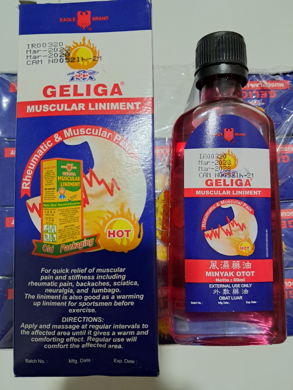(DẦU NƯỚC) 01 CHAI DẦU CÙ LÀ LỬA DẠNG NƯỚC INDONESIA - GELIGA MUSCULA LINIMENT (MỚI)