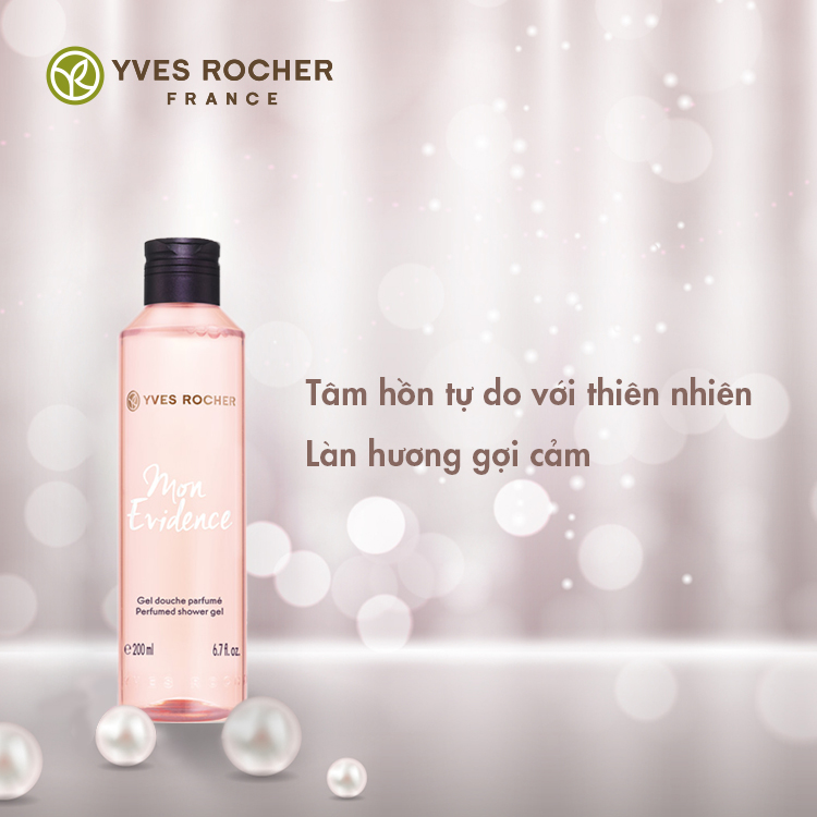 Yves rocher - gel tắm hương nước hoa mon evidence 200ml - hsdt11/2021