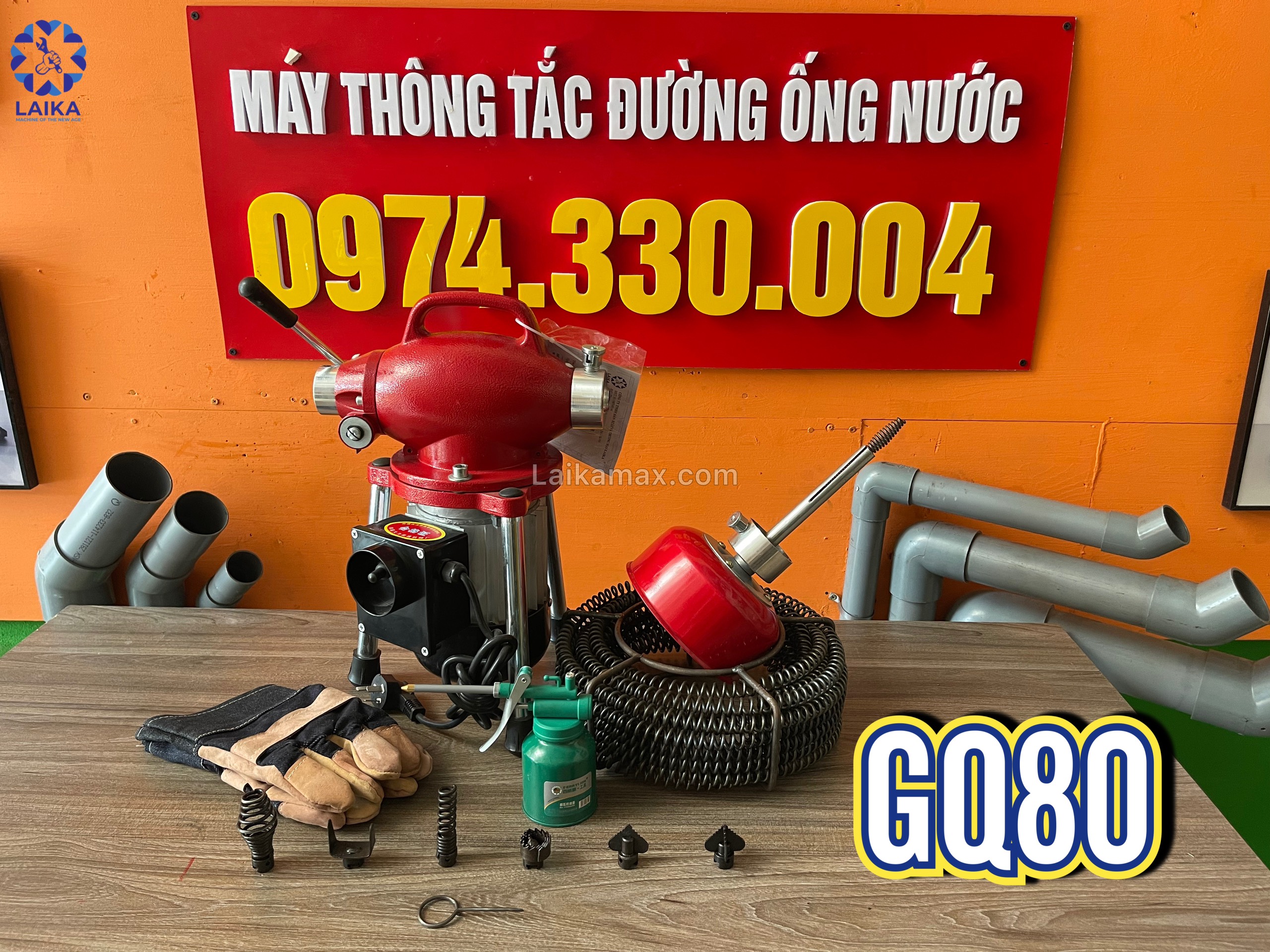 Máy thông cống GQ80550W máy sử dụng cho các hộ gia đình