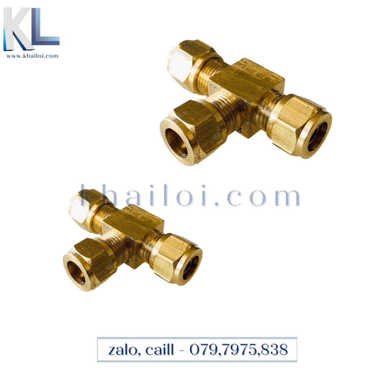 Nối ngã ba siết ống hơi khí nén - Tê siết cam 3 đầu thau-3 đầu siết ống hơi thau
