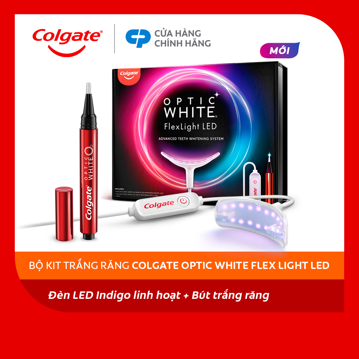 Bộ Kit trắng răng Colgate Optic White O2 an toàn tại nhà, không ê buốt