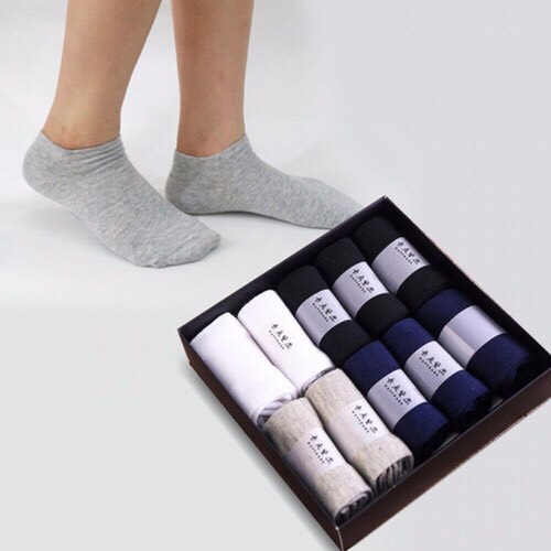 Hộp 10 Đôi Tất Nam Chống Thối, Vớ Nam - Tất Chống Thối