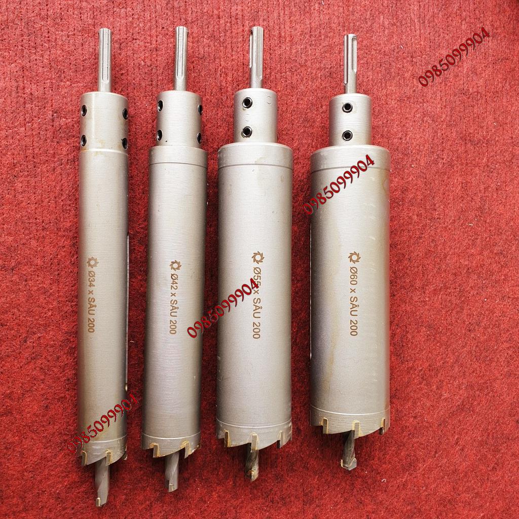 Mũi Khoan Rút Lõi Khoét Lỗ Xuyên Tường Gạch DÀI 120mm hoặc 200mm Thắng Lợi - Thiết Bị Điện lạnh - Có mũi định tâm thay thế được