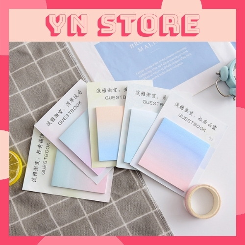 Giấy Note, giấy ghi chú Guestbook Đa Sắc 30 Tờ
