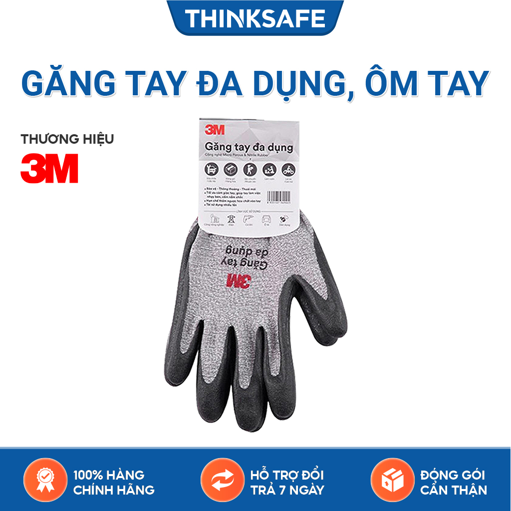 Găng tay đa năng 3M chuyên dùng thao tác cơ khí chính xác bao tay đa dụng thông thoáng ôm tay thoải mái, chuyên dùng cơ khí Thinksafe