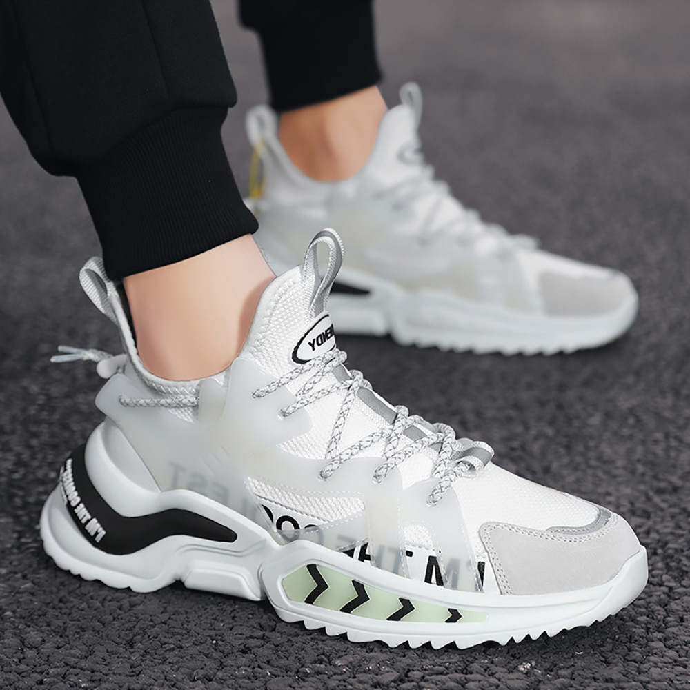 Giày thể thao nam mendo- giày sneaker màu trắng - đen - xám, giày thể thao hoạt động ngoài trời, thoáng khí - g5095