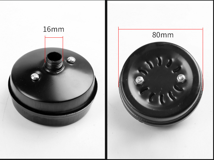 Bô e, lọc gió máy nén khí, máy bơm hơi bằng kim loại ren 13mm, 16mm, 20mm