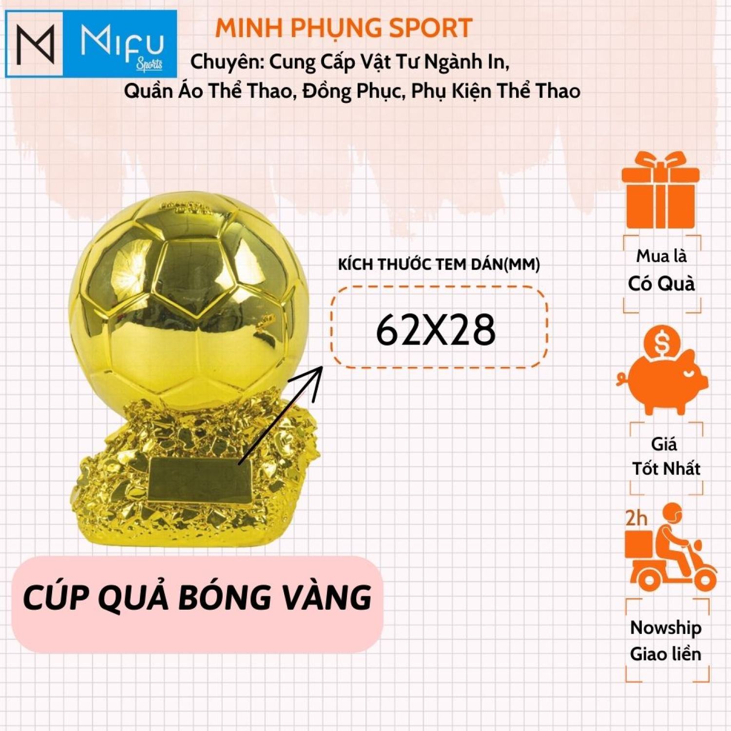 cup quả bóng vàng giá tốt Tháng 8 2023  Mua ngay  Shopee Việt Nam