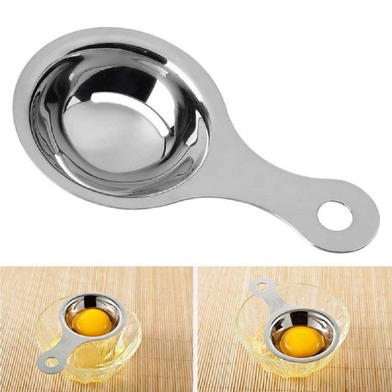 Dụng cụ tách lòng trắng trứng bằng thép không gỉ , tách lòng đỏ trứng làm bánh