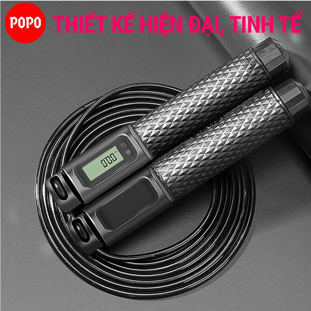 Dây nhảy đếm vòng Sporty dây nhảy dây cao cấp, đếm số chính xác có thể điều chỉnh độ dài của dây tập yoga