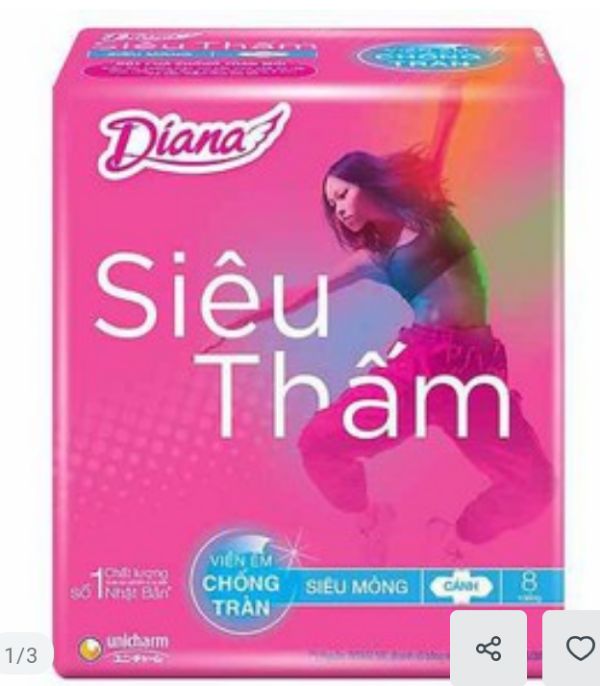 Combo 6 gói băng vệ Sinh Diana siêu thắm có cánh