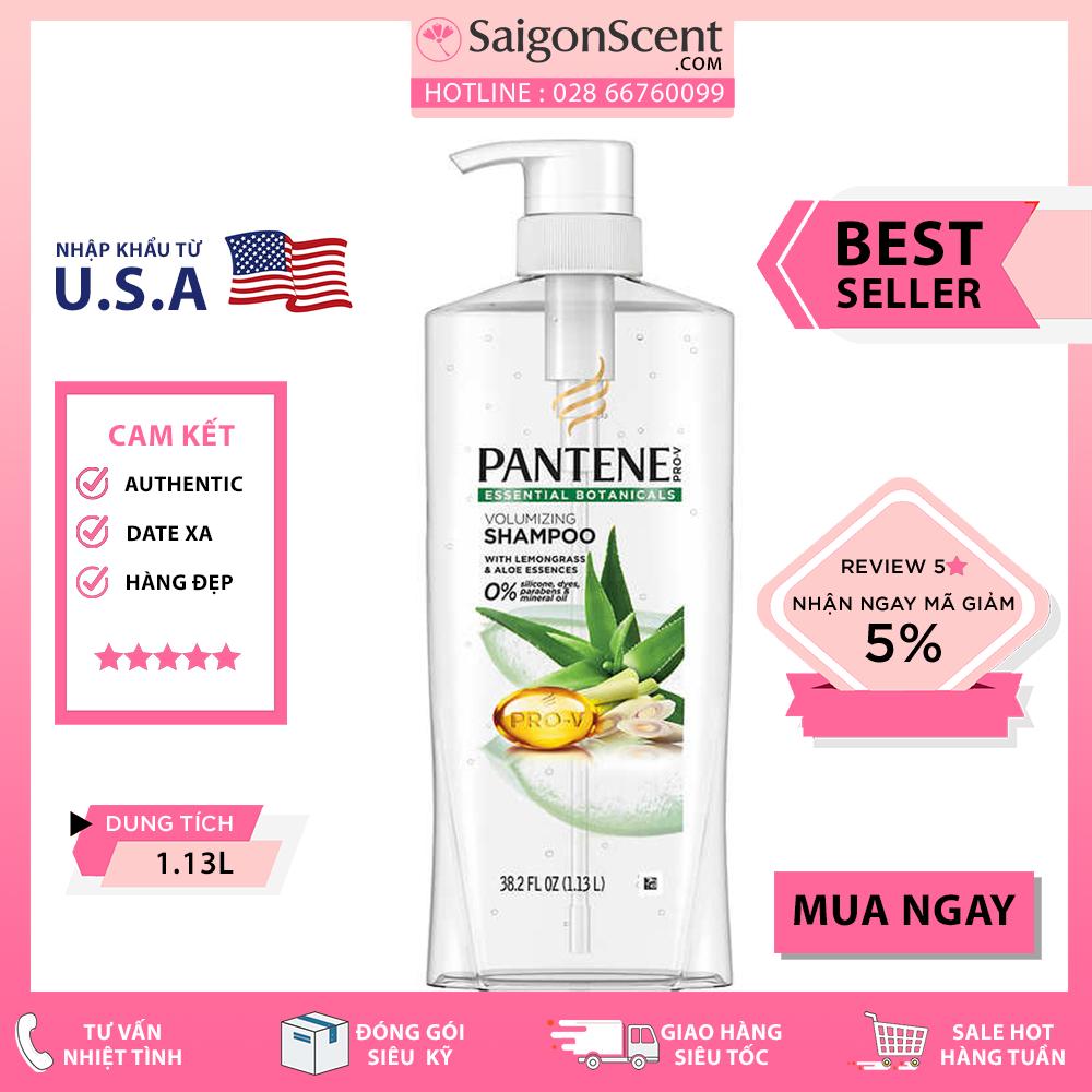 Dầu Gội Pantene Essential Botanicals Volumizing Shampoo with Lemongrass & Aloe