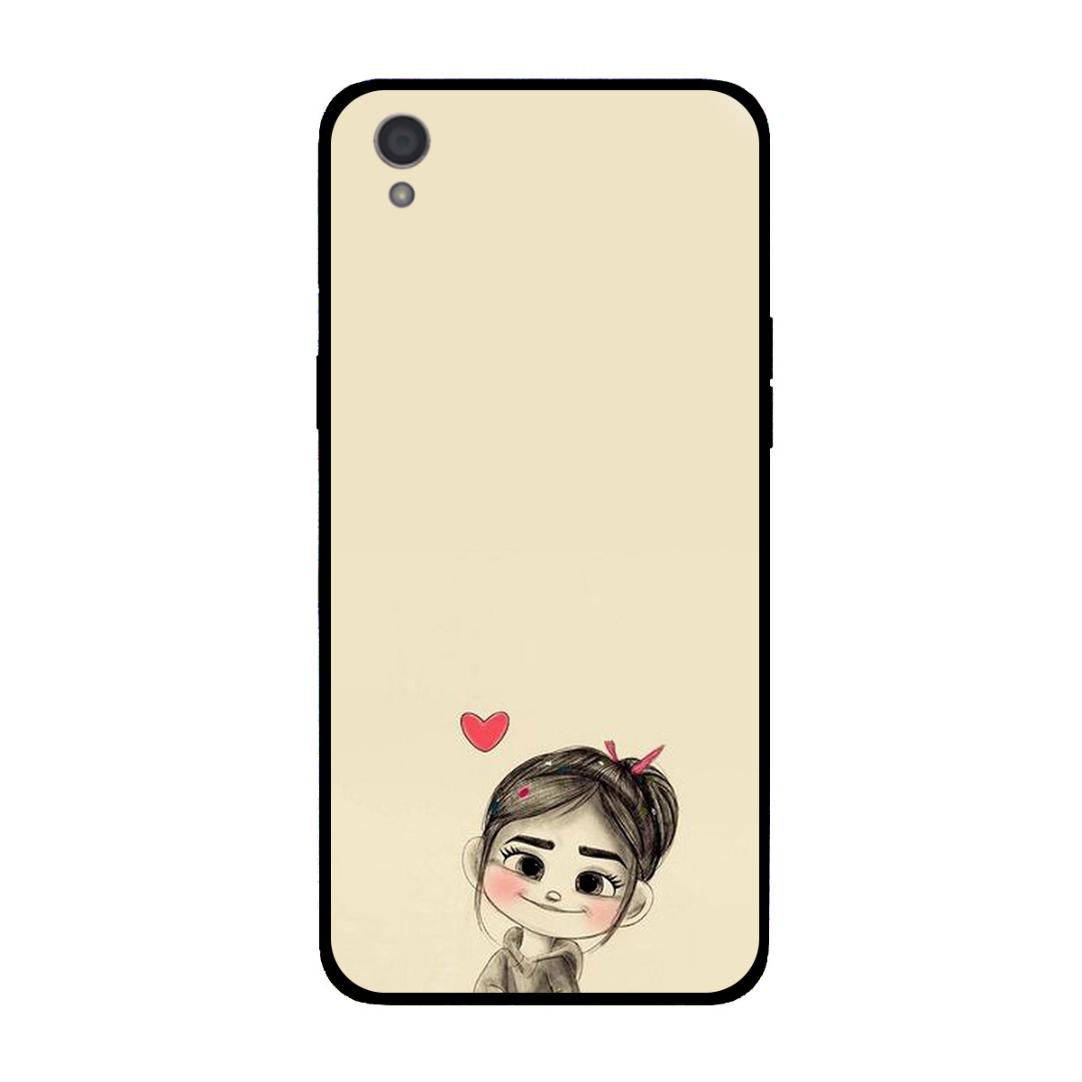Ốp lưng dành cho điện thoại Oppo A37 Neo9 in họa tiết Cô gái với trái tim nhỏ