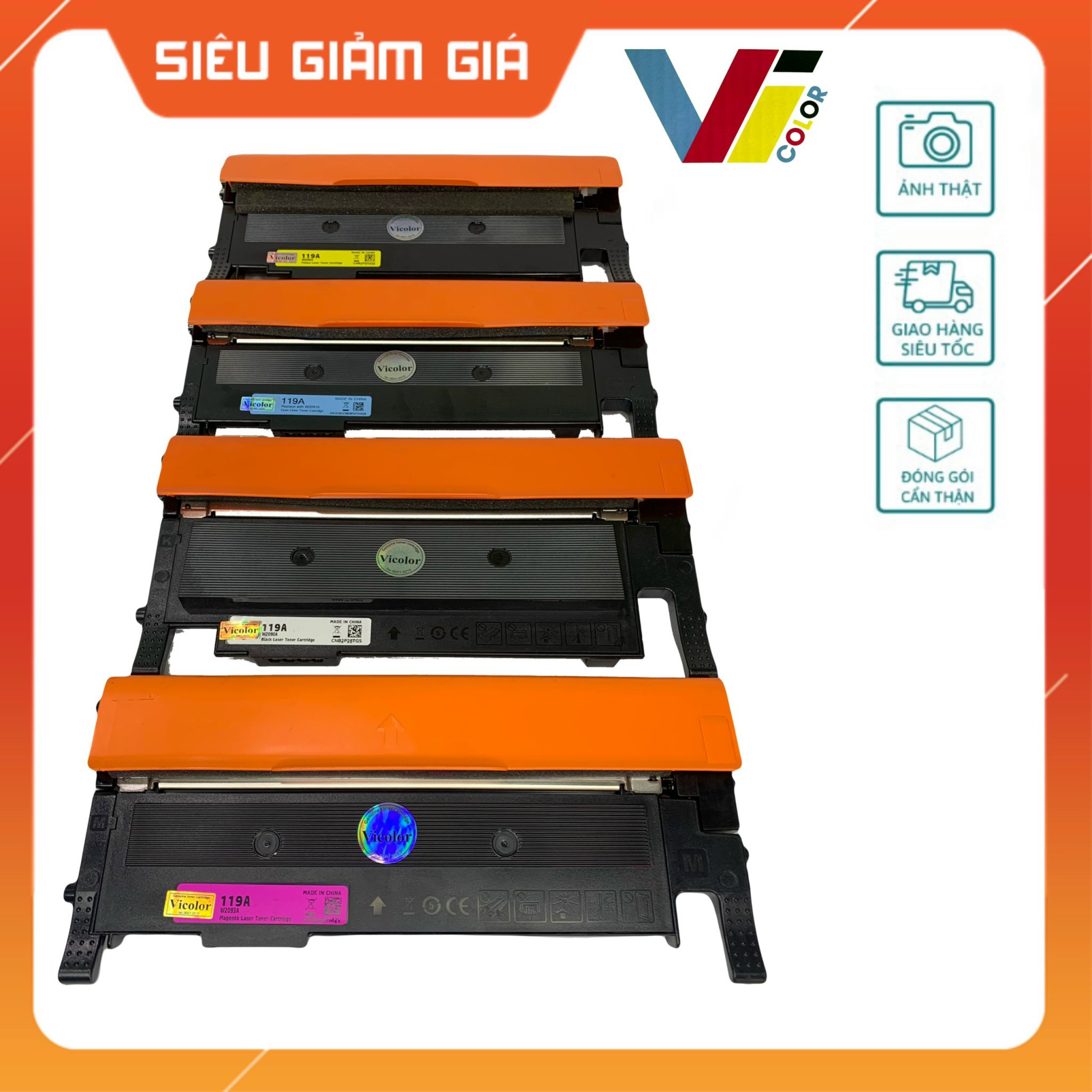 Hộp mực in 119a hộp mực máy in hp color laser 150a, hp color laser 150nw, hp color laser mfp 178nw, hp color laser mfp 179fnw