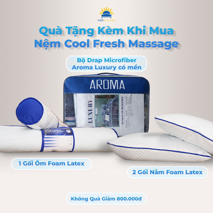 Nệm Foam Aroma Cool Fresh Massage ĐỘ DÀY 17CM