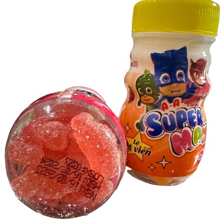 Kẹo dẻo vị trái cây superman lọ 14 viên hàng chính hãng