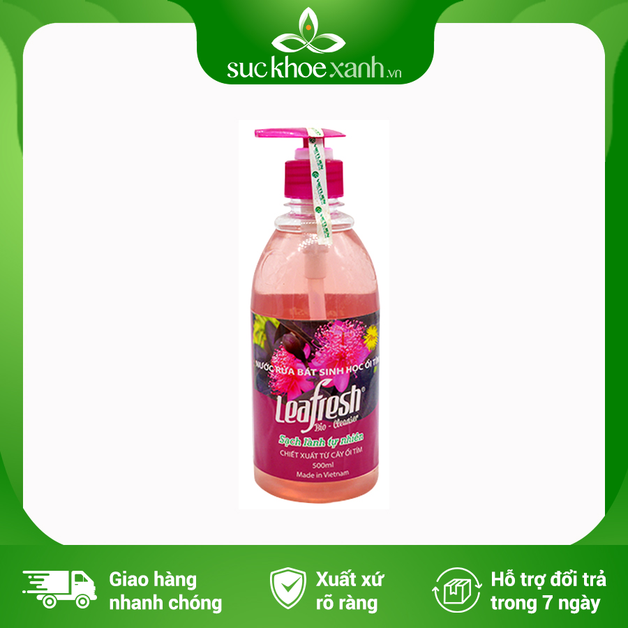 Nước rửa chén sinh học lá ổi tím Leafresh - 500ml/chai