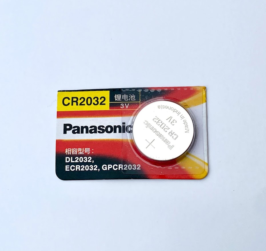 Vỉ 5 viên pin Cr2032 Panasonic dành cho máy tính, chìa khóa ô tô, thiết bị điện tử