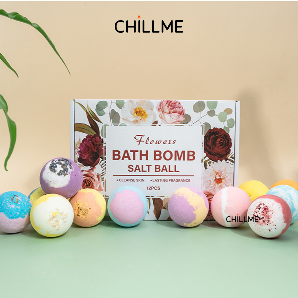 Set 12 viên sủi bồn tắm Bubble Bath bomb Forest Flowers dưỡng ẩm sáng da thư giãn