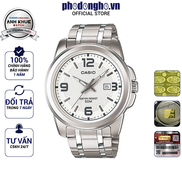 Đồng hồ nam dây kim loại Casio Anh Khuê MTP-1314D-7AVDF