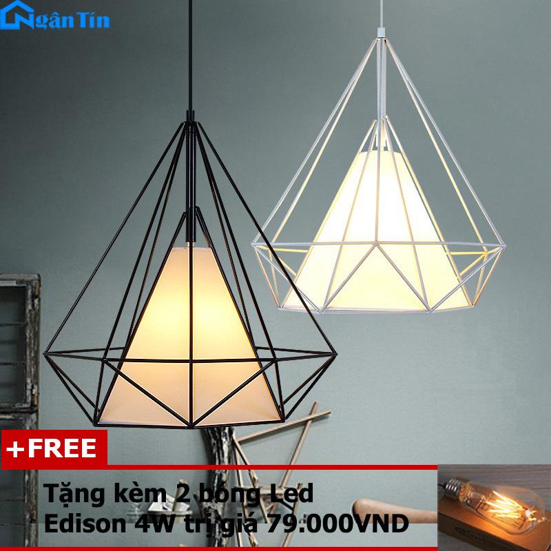 Bộ 2 đèn thả trần kim cương trang trí nhà quán cà phê THCN09