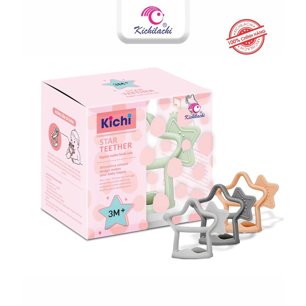 Gặm nướu Kichilachi silicon Mềm cầm chắc tay cho bé