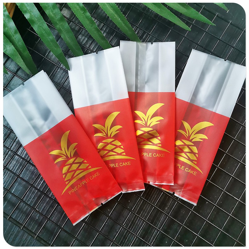 Set 50 túi đựng bánh dứa hồng, đỏ