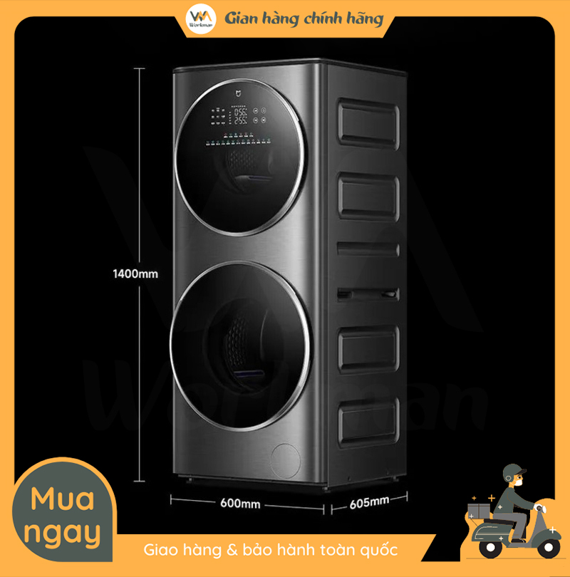 Máy giặt sấy Xiaomi Mijia M21 Giặt 15kg - Sấy 7kg chính hãng, bảo hành toàn quốc