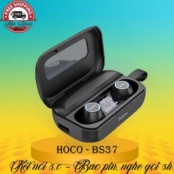 Tai nghe không dây es37 treasure song có mic, bt v5.0, pin tai nghe 55mah cho 7 giờ gọi và nghe nhạc và 200 giờ pin sạc dự phòng 2600mah.